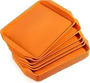 Aebeky Plastic Fast Food Tray,16.7 by 11.8-Inch,Set of 12 (Orange)