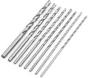 8pcs Twist Drill Bit Set, 200mm Extra Long Spiral Drill Bit High-Speed Steel Straight Shank Twist Drill Bits Set Tool 4-10mm for Wood Plastic and Aluminum