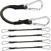 KICHOUSE 5Pcs Heavy Duty Bungee Cords with Hooks Elastic Straps for Luggage Binding Camping and Outdoor Use Durable and Wear Resistant Tarp Tie Down Ropes