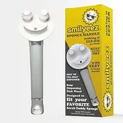 The Original Smiling Sponge Handle Soap Dispensing Handle for Scrub Daddy Sponge (White) Second Generation