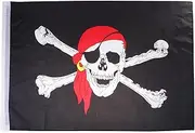 rockible 1Pc Polyester Pirate Red Bandana 2x3 Feet