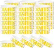 uxcell VIP Paper Wristbands for Events, 600 Pack Neon Party Wrist Bands, Colored Waterproof Concert Identification Wristbands Hand Bands for Bar Entrance Admission Yellow