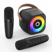 Mini Karaoke Machine, Portable Bluetooth Karaoke Speaker with 2 Wireless Mics...