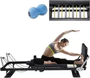 Pilates Machine,Home Foldable Pilates Reformer Machine with Multi Resistance Springs for Strength Training Exercise with Springboard