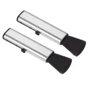Keyboard Cleaning Brush, 2Pack Telescopic Window Groove Cleaning Brush Silver