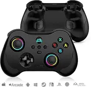 arVin Wireless Gamepad Controller for iPhone/iPad/Android/Tablet/Switch/PS4/PC with Hall Effect Sensing Joystick/RGB Light/Turbo/Back Key/6-Axis Gyro/Vibration/Play Xbox Cloud Gaming/Remote Play/CODM