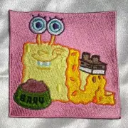 Gary X Spongebob Mutation Iron On Embroidery Patch