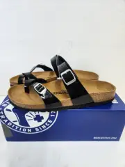 Birkenstock Womens MAYARI Black Patent Birko-Flor Sandals Different Sizes Avail