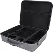 Gaming Console Hard Case, Shockproof Travel Carrying Case with Elastic Band, Scratch Proof Nylon, Watertight Material, Fit for Slim Console Host, Double Controllers (Grey)