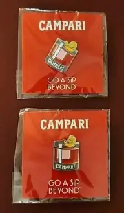 2 CAMPARI Cup Pin Italian Liqueur