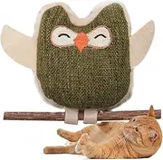 Catnip Toys for Cats,Cat Teething Toys Plush Ball - Interactive Cute Pet Supplies, Health Enrichment Indoor Games Owl Doll for All Breeds Chewing Play