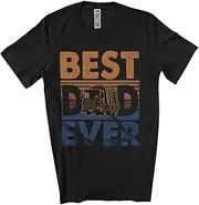 [Generic] Best Dad; Awesome Father's Day Dad Garbage Truck Driver; Vintage Retro Family Group Unisex T-Shirt