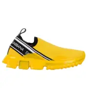 Dolce & Gabbana Slip-On Trainers Shoes Sorrento Logo Yellow Black 09399