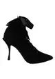 Dolce & Gabbana Black Stretch Short Ankle Boots Shoes