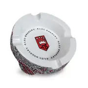 New - Alec Bradley Baby Bump Ceramic Cigar Ashtray - Red/White - Limited Edition