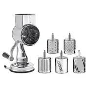 Stainless Steel Cheese Grater, Rotary Chopper, Vegetable Shredder Salad Slicer Multi-use Hand Grate