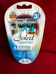 WOMENS PACK Of 3 BIC SOLEIL COMFORT 4 BLADES RAZORS