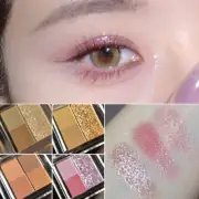 Shimmer Face Highlighter Eyeshadow Palette Glittery Sequin Pearlescent -