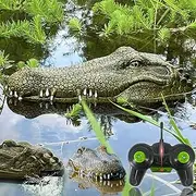 Remote Control Alligator Head Boat - Large Decoy and Floating Crocodile Head for Adults and Boys Prank Pond Toys, RC Boats for Pools and Lakes for Kids