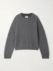 [Loulou de Saison] Loulou de Saison - Anaa Oversized Cashmere Sweater - Gray - medium medium Gray