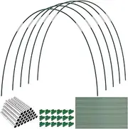 Greenhouse Hoops Frame Tunnel Kit 17 Inches Long Detachable Garden Hoops Fiberglass Garden Support Frame with 18 Clips for Netting Raised Beds Garden