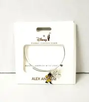 Disney Parks Alex and Ani A Goofy Movie Max Charm Silver Bracelet Bangle