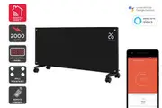 Kogan SmarterHome 2000W Premium Glass Panel Heater (Black)