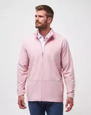 TravisMathew Men's Going Off, Heather Blush, S