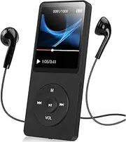 MP3 Player with Bluetooth 5.0, HiFi Music MP3 Player with Voice Recorder for Sports Running Walking, FM Radio, E-Book, Video Playback, Students Gifts (Without Memory Card)