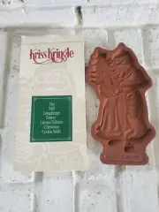 Vintage 1991 LONGABERGSanta Claus Kriss Kringle cookie mold pottery