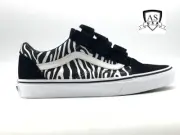 Vans Old Skool V Suede Canvas Black Zebra Men's 6.5/ Women's 8 New Rare