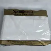 Springmaid Wondercale Double Flat Sheet Solid White Percale New Vintage
