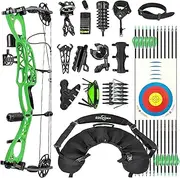 surwolf Archery Compound Bow Set, Draw Length 18"-30", Draw Weight 0-70 LBS, Hunting Bow with All Accessories Bow and Arrow for Archery Hunting Target Shooting Practice RTH