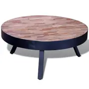 Coffee Table Round Reclaimed Teak Wood vidaXL