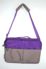 NWOT Incase Gray & Purple Nylon Computer Tablet Crossbody Shoulder Bag