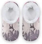 [Caihoyu] Slippers for Kids Girls Boys Coral Fleece Anti-Slip Rubber Sole Lightweight House Slipper Socks Indoor Outdoor Winter Bedroom