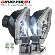new 7X6" 5x7" LED Headlights Square For Chevy Express Cargo Van 1500 2500 3500 (for: Peugeot)