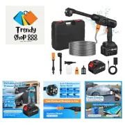 Portable Cordless Pressure Washer, 600 PSI 21V 30,000mAH Rechargeable Battery...