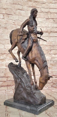 Mountain Man By Frederic Remington Bronze Sculpture Statue ORIGINAL Size 21" Hgt