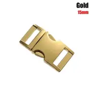 Outdoor Camping Side Release Buckles Backpack Bags Accessories Pets Collar Webbing Hardware Part gold 15mm