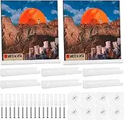 6 Pack Vinyl Record Shelf Wall Mount,12 inch Clear Acrylic Album Record Holder Display, Kids Bookshelf, Floating Wall Shelves for Bathroom, Bedroom, Living Room, Kitchen