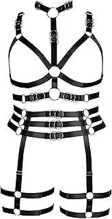 [BYDHSS] Plus size Plump Garter belt set Full body harness for women Lingerie cage Punk Large size Festival rave Gothic bra Halloween