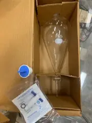 Pyrex 1000mL Glass Squibb Separatory Funnel and PTFE Stopcock, 6404-1L