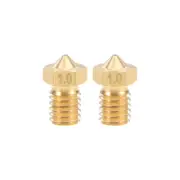 1mm 3D Printer Nozzle Head M6 Thread V5 V6 1.75mm Extruder Print Brass 2pcs