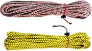 Knotty Rope Set 2 x 12 m in 5 and 6 mm Paracord and Mooring Cord Made of Tear-Resistant Polypropylene, Holds up to 500 kg. for Washing Line, Bushcraft, Tree Trunk, Camping, Survival Outdoor Equipment