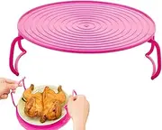 Microwave Double Plate Stacker, Microwave Stacker Shelf, Microwave Food Splatter Carrying Tray with Flexible Handles for Bowls