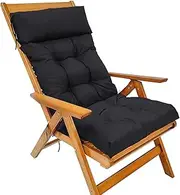 Patio Chair Cushion - High Back Chair Cushion | Folding Outdoor Cushions for Rocking Chair, Thickened Patio Chaise Lounger Swing Recliner Bench Cushion Pads Mat, All Weather Patio Cushions