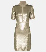 [Joseph] Joseph Sequined wool-blend minidress AU 14 beige