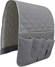 MYCENSE Multifunctional Sofa Armrest Cover with Storage Compartments, gray, as described