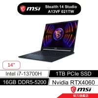 在飛比找蝦皮商城優惠-msi 微星 Stealth 14 A13VF 021TW 